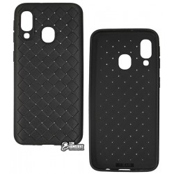 Чехол для Samsung Galaxy A40 (A405F), Weaving Case, силикон, черный Чехол для Samsung Galaxy A40 (A405F), Weaving Case, силикон, черный