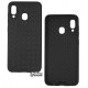 Чехол для Samsung A205F Galaxy A20 (2019), A305F Galaxy A30 (2019), Weaving Case, силикон, черный