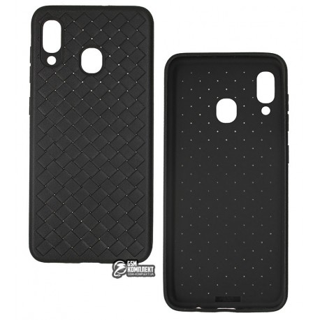 Чехол для Samsung A205F Galaxy A20 (2019), A305F Galaxy A30 (2019), Weaving Case, силикон, черный Чехол для Samsung A205F Galaxy A20 (2019), A305F Galaxy A30 (2019), Weaving Case, силикон, черный