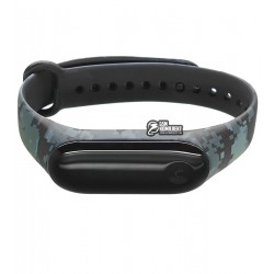 Ремешок для Xiaomi Mi Band 3 / Mi Band 4, Camouflage, силикон, пиксельный