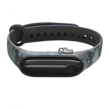 Ремешок для Xiaomi Mi Band 3 / Mi Band 4, Camouflage, силикон, пиксельный