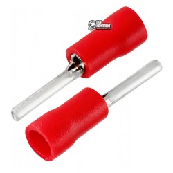 Наконечник круглая игла в изоляции PTV1.25-13, 0,5-1,5мм2, L-13мм, красный, 10шт