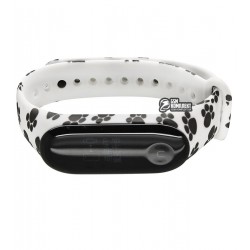 Ремешок для Xiaomi Mi Band 3 / Mi Band 4, с узором, кошачьи лапки