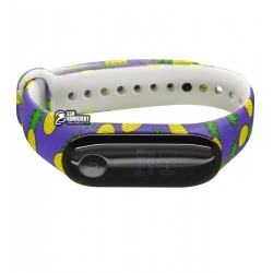 Ремінець для Xiaomi Mi Band 3 / Mi Band 4, з візерунком, ананас Ремінець для Xiaomi Mi Band 3 / Mi Band 4, з візерунком, ананас