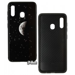 Чехол для Samsung A205F Galaxy A20, A305F Galaxy A30, TOTO, Cartoon Print Glass, Starry Sky