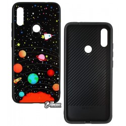 Чехол для Xiaomi Redmi Note 7, TOTO Glass Case Gradient, стекло-силикон, Star Space