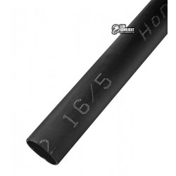 Трубка термоусадочная с клеем толстостенная 16/5,0мм, чёрная, 1м
