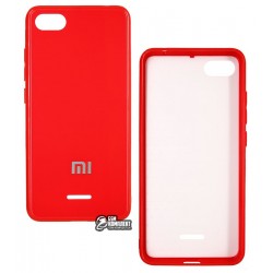 Чохол для Xiaomi Redmi 6A, Silicone cover оригінал Glass, білий