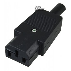 Гнездо AC-012, 3PIN на кабель, компьютерное