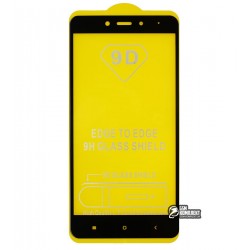Защитное стекло для Xiaomi Redmi Note 4, 2.5D, Full Glue, черное