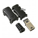 Конектор mini-USB, 5 pin, розбірний, тато, чорний