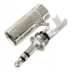 Штекер JACK 3,5мм 3pin (стерео) YongSheng, Ø4,5мм, металл, без хвоста Штекер JACK 3,5мм 3pin (стерео) YongSheng, Ø4,5мм, металл, без хвоста