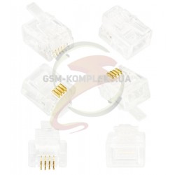 Коннектор 6р4с (RJ-11), normal quality Коннектор 6р4с (RJ-11), normal quality