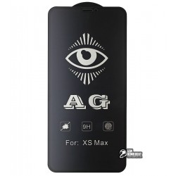 Закаленное защитное стекло для Apple iPhone XS Max, 0.26мм, 9H, 2.5D, Full Glue, матовое, черное