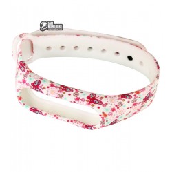 Браслет для Xiaomi Mi Band 2, с узором (pink butterfly)