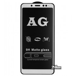 Закаленное защитное стекло для Xiaomi Redmi Note 5, Redmi Note 5 Pro, 0,26 мм 9H, 2.5D, Full Glue, матовое, белое