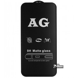 Закаленное защитное стекло для Samsung A405 Galaxy A40 2019, 0,26 мм 9H, 2.5D, Full Glue, матовое, черное