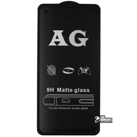 Закаленное защитное стекло для Samsung A606 Galaxy A60 (2019), 0,26 мм 9H, 2.5D, Full Glue, матовое, черное