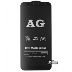 Закаленное защитное стекло для Samsung A750 Galaxy A7 (2018), 0,26 мм 9H, 2.5D, Full Glue, матовое, черное