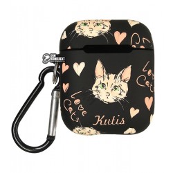 Чехол для Apple AirPods Kutis case (black cat)
