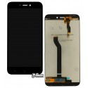 Дисплей Xiaomi Redmi 5A, черный, с тачскрином, оригинал (переклеено стекло), MCG3B, MCI3B