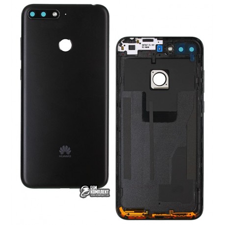 Задняя панель корпуса Huawei Y6 (2018), черная, Original (PRC)
