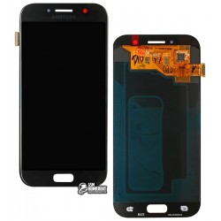 Дисплей для Samsung A520F Galaxy A5 (2017), черный, с сенсорным экраном (дисплейный модуль), original, #GH97-19733A/GH97-20135A