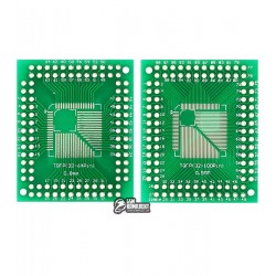 Макетная плата QFP 32 / 44 / 64 / 80 / 100 шаг 0,5 / 0,8 мм