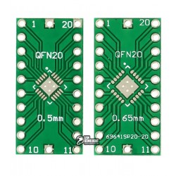 Переходник адаптер QFN20 0.5/0.65mm на DIP20