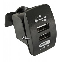 Врезная, автомобильная зарядка 3,1 А, влагозащенная