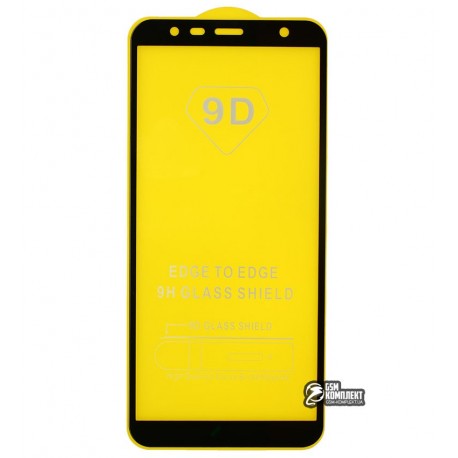 Закаленное защитное стекло для Samsung J415 Galaxy J4 Plus (2018), 0,26 мм 9H, 2.5D, Full Glue, черное