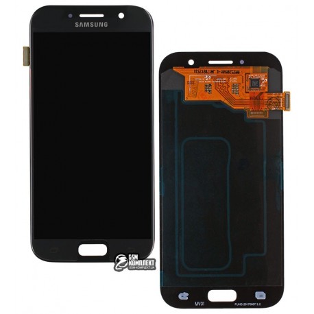 Дисплей для Samsung A520F Galaxy A5 (2017), черный, с сенсорным экраном (дисплейный модуль), Original (PRC), original glass