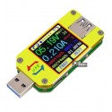 USB Тестер UM34C, USB 3,0, Bluetooth, 4-24 вольт, 0-4 ампер
