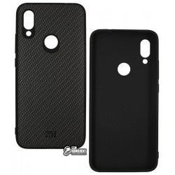 Чехол для Xiaomi Redmi 7, Carbon, силиконовый, черный