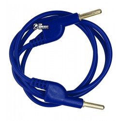 Шнур для мультиметра разветвляемый, банан-банан, синий, 1 м