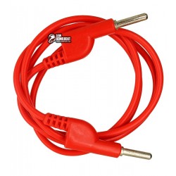 Шнур для мультиметра разветвляемый, банан-банан, красный, 1 м