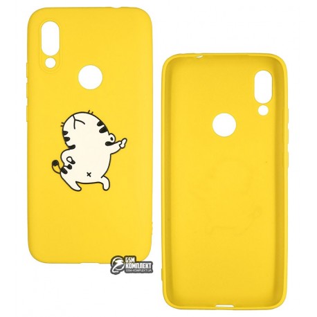 Чехол для Xiaomi Redmi 7, TOTO Cartoon Soft Silicone, силикон, Cat Yellow Чехол для Xiaomi Redmi 7, TOTO Cartoon Soft Silicone, силикон, Cat Yellow