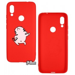 Чехол для Xiaomi Redmi 7, TOTO Cartoon Soft Silicone, силикон, Cat Red Чехол для Xiaomi Redmi 7, TOTO Cartoon Soft Silicone, силикон, Cat Red
