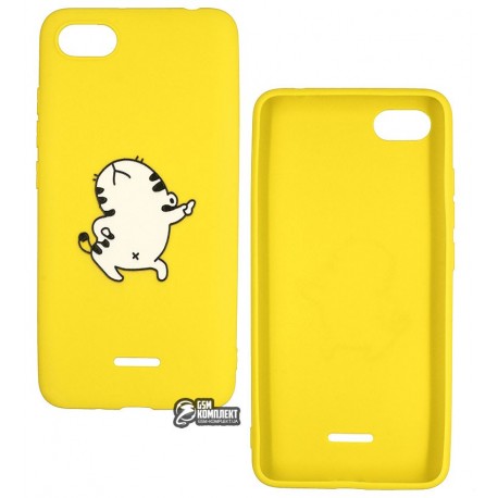 Чехол для Xiaomi Redmi 6A, TOTO Cartoon Soft Silicone, силикон, Cat Yellow Чехол для Xiaomi Redmi 6A, TOTO Cartoon Soft Silicone, силикон, Cat Yellow