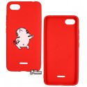 Чохол для Xiaomi Redmi 6A, TOTO Cartoon Soft Silicone, силікон, Cat Red