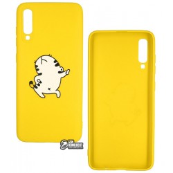 Чехол для Samsung A705 Galaxy A70, TOTO Cartoon Soft Silicone, силикон, Cat Yellow Чехол для Samsung A705 Galaxy A70, TOTO Cartoon Soft Silicone, силикон, Cat Yellow