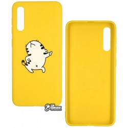 Чехол для Samsung A505 Galaxy A50, TOTO Cartoon Soft Silicone, силикон, Cat Yellow