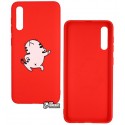 Чохол для Samsung A307 / A505 Galaxy A30s / A50 (2019), TOTO Cartoon Soft Silicone, силікон, Cat Red