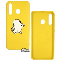 Чехол для Samsung A205/A305 Galaxy A20/A30, TOTO Cartoon Soft Silicone, силикон, Cat Yellow
