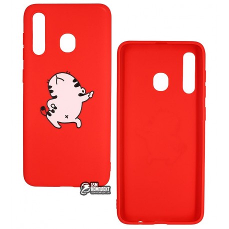 Чехол для Samsung A205/A305 Galaxy A20/A30, TOTO Cartoon Soft Silicone, силикон, Cat Red Чехол для Samsung A205/A305 Galaxy A20/A30, TOTO Cartoon Soft Silicone, силикон, Cat Red