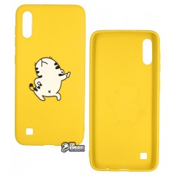 Чехол для Samsung A105 Galaxy A10, TOTO Cartoon Soft Silicone, силикон, Cat Yellow Чехол для Samsung A105 Galaxy A10, TOTO Cartoon Soft Silicone, силикон, Cat Yellow