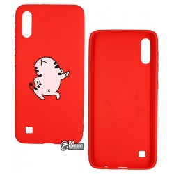 Чехол для Samsung A105 Galaxy A10, TOTO Cartoon Soft Silicone, силикон, Cat Red Чехол для Samsung A105 Galaxy A10, TOTO Cartoon Soft Silicone, силикон, Cat Red