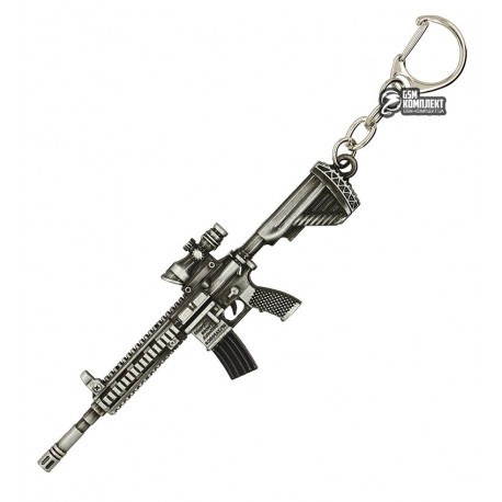 Брелок металлический PUBG Ammunition and Guns, автомат