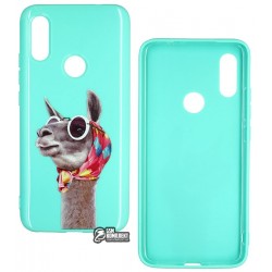 Чехол для Xiaomi Redmi 7, TOTO Pure TPU 2mm Print Case, #8 Lama Glasses Mint Чехол для Xiaomi Redmi 7, TOTO Pure TPU 2mm Print Case, #8 Lama Glasses Mint