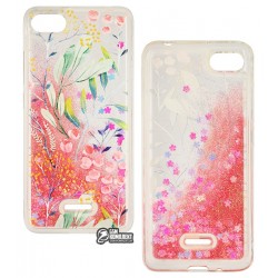 Чехол для Xiaomi Redmi 6A, Lovely Stream, силиконовый с жидкостью, (flowering and herbs)